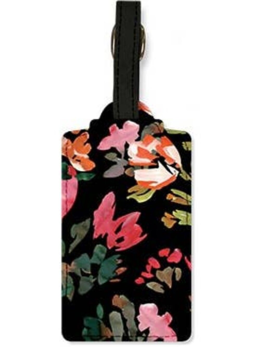 Hazy Florals Luggage Tag | Black Floral